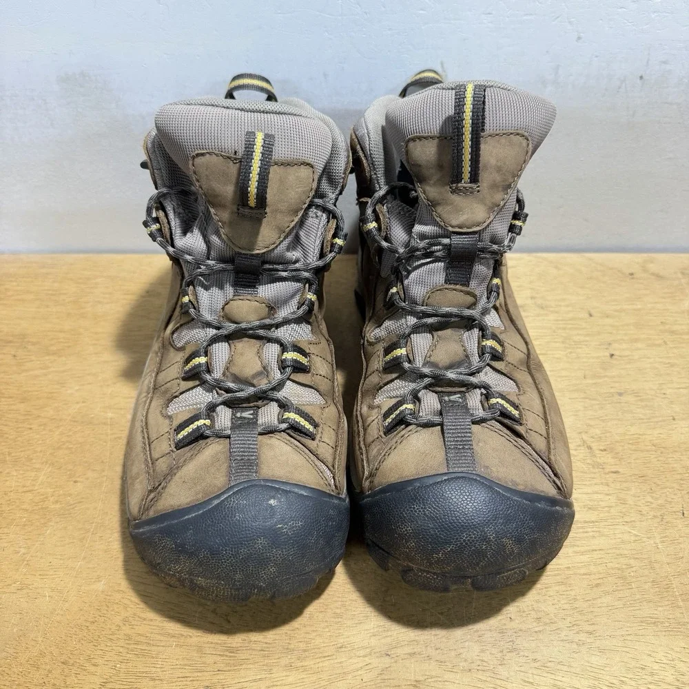Keen Targhee II Mid Waterproof Hiking Boots Mens 11 Brown Leather 1017346
